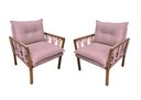 Ver imagem 1 de Kit 2 Poltronas Decorativa Luxo Safira Dora Bela Califónia 0125 Rosa