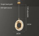 Ver imagem 3 de Lustre Pendente Argola Dourada Led 9w 20cm 3000k Bivolt Dcd02188