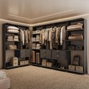 Ver imagem 1 de Closet Modulado 6 Gavetas Alasca Preto Touch Carraro