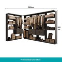 Ver imagem 4 de Closet Modulado 6 Gavetas Alasca Preto Touch Carraro