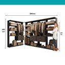 Ver imagem 7 de Closet Modulado 6 Gavetas Alasca Preto Touch Carraro