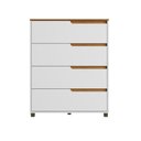 Ver imagem 5 de Cômoda 4 Gavetas 104x80 cm Viena Branco Nature 100% MDF Casamia