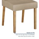 Ver imagem 5 de Kit de 8 Cadeiras para Sala de Jantar Pés em Madeira Maciça Lara Bege/Cinamomo/Veludo