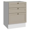 Ver imagem 1 de Balcão de Cozinha 60 cm 3 Gavetas (sem Tampo) Branco/Crema Vik Madesa