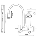 Ver imagem 6 de Torneira Filtro Cozinha Parede Gourmet Red 2185 C-65