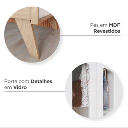 Quarto de Bebê Completo Berço 3 em 1 com Guarda Roupa 4 Portas e Cômoda Retrô Theo Espresso Móveis - 17