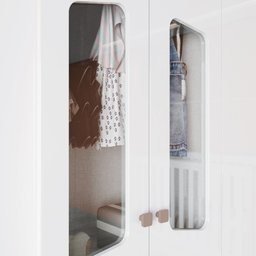 Quarto de Bebê Completo Berço 3 em 1 com Guarda Roupa 4 Portas e Cômoda Retrô Theo Espresso Móveis - 16