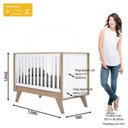 Ver imagem 5 de Quarto de Bebê Completo Berço 3 em 1 com Guarda Roupa 4 Portas e Cômoda Retrô Theo Espresso Móveis B