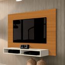 Ver imagem 1 de Painel Edn Fox New para Tv de até 43" com Nicho Decorativo - Cedro/off White