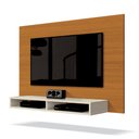 Ver imagem 2 de Painel Edn Fox New para Tv de até 43" com Nicho Decorativo - Cedro/off White