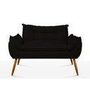 Ver imagem 7 de Kit Namoradeira Opala + 2 Poltronas para Sala Balaqui Decor Cor:preto