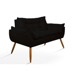 Kit Namoradeira Opala + 2 Poltronas para Sala Balaqui Decor Cor:preto - 8