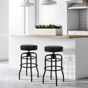 Ver imagem 2 de Conjunto 2 Banquetas de Aço 70cm Giratória Paris Preto