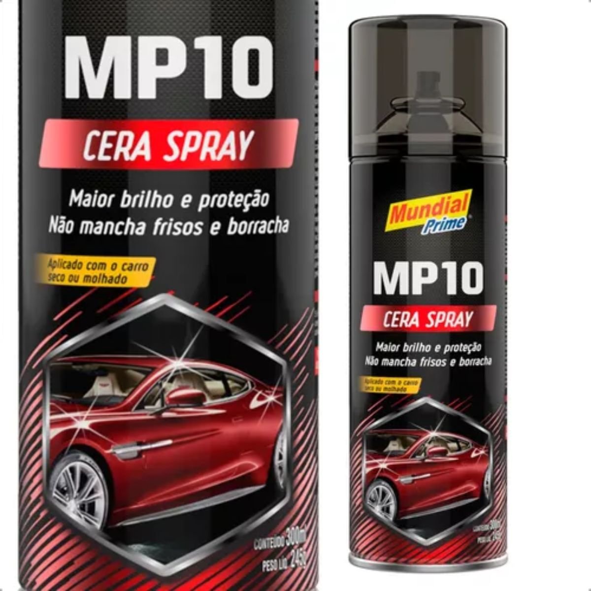 Kit 12 Cera Automotiva Spray 245g Mundial Prime - 4