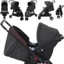 Ver imagem 3 de Carrinho com Moises Bebe Conforto Base Burigotto Cr3 Gray Red