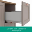Ver imagem 6 de Cozinha Armario 5 Peças Cristaleira Balcao com Tampo 270 cm Unna Gris Poliman