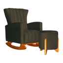 Ver imagem 1 de Poltrona Balanço c/ Puff Melinda Suede Marrom
