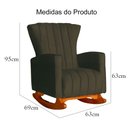 Ver imagem 4 de Poltrona Balanço c/ Puff Melinda Suede Marrom
