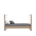 Ver mais imagens de Quarto de Bebê com Guarda Roupa 4 Portas e Berço 3 em 1 Retrô Theo Espresso Móveis Branco/Jequitibá