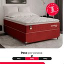Ver imagem 5 de Cama Box Viúva + Colchão Comfort Class Pillow Top 128x188 Vinho/suede Vinho