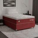 Ver imagem 1 de Cama Box Viúva + Colchão Comfort Class Pillow Top 128x188 Vinho/suede Vinho