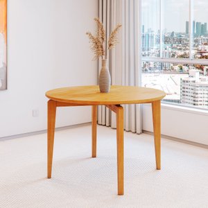 Mesa para Sala de Jantar Redonda 4 Lugares 115cm Seiva CabeCasa MadeiraMadeira