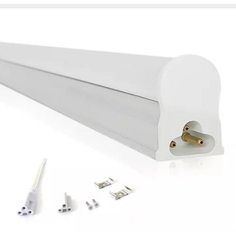 Luminaria T5 Led 6w 30cm Calha Sobrepor Branco Frio Bivolt