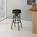 Ver imagem 2 de Conjunto 4 Banquetas de Aço 70cm Giratória Paris Preto