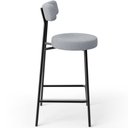 Ver imagem 6 de Kit 02 Banquetas Baixa para Cozinha Sala de Jantar Bar Bancada Milão L02 Bouclê Cinza - lyam decor L