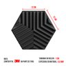 Kit 8 Painel Hexagonal Decorativo 3d Adesivo Preto 12 X 12cm - 3