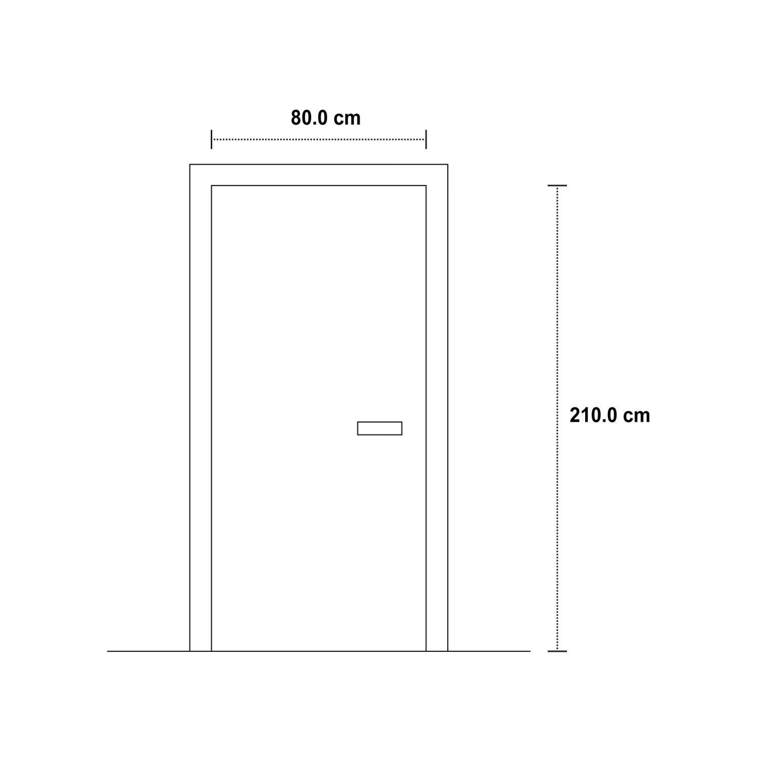 Folha de Porta de Madeira 210x80cm Espessura 3,5cm MMC Eucaplac Frisada ...