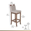 Ver imagem 2 de Kit 4 Banquetas Altas em Madeira Maciça Florença Preto/Pinhão