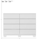 Ver mais imagens de Cômoda para Quarto 8 Gavetas com Pé Sintra Branco