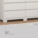 Ver imagem 5 de Cômoda para Quarto 8 Gavetas com Pé Sintra Branco
