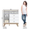 Cômoda Infantil 3 Gavetas 1 Porta Retrô Theo Espresso Móveis - 4