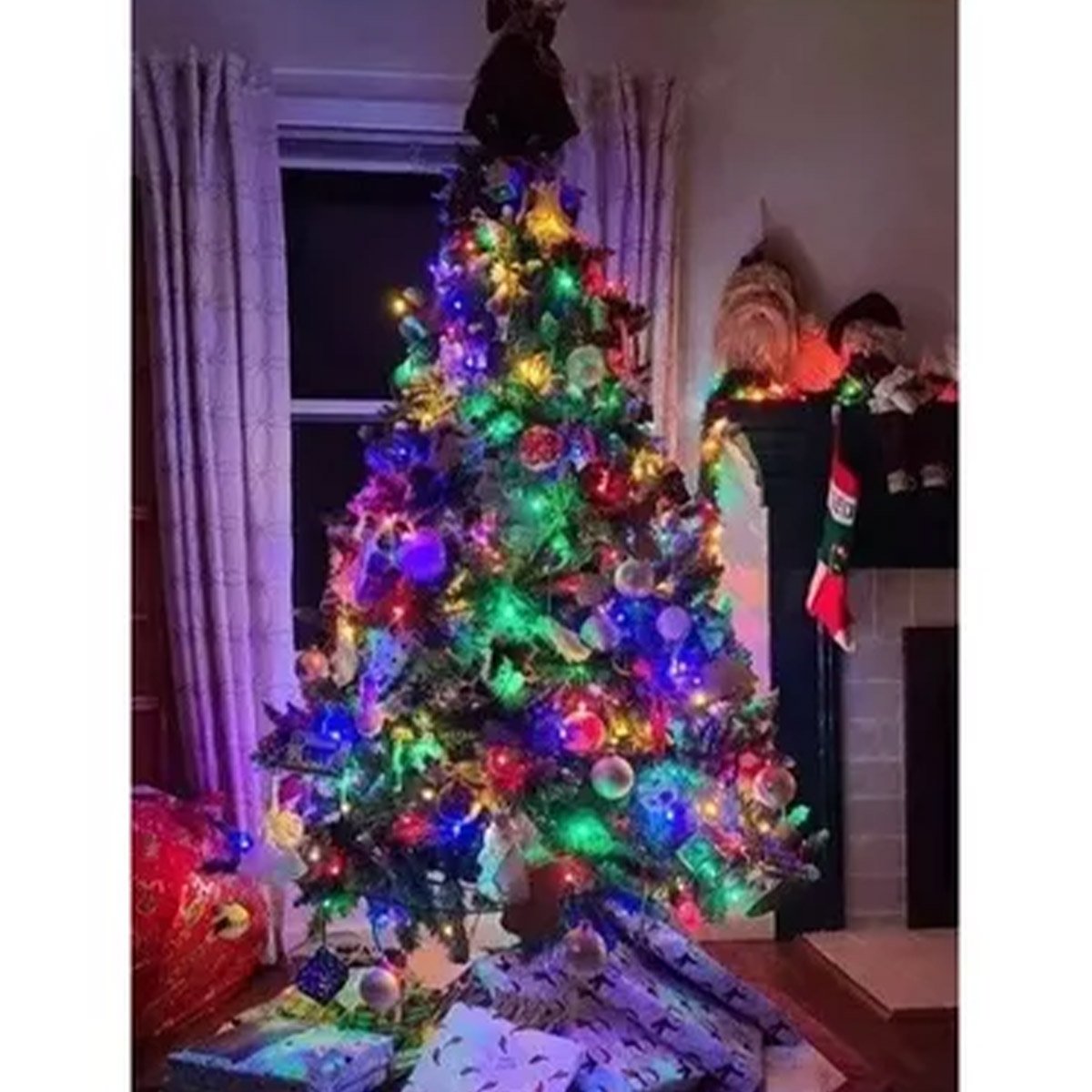 Pisca Pisca 100 Leds Colorido Natal Natalino Enfeite Decoraçao Arvore Janela Porta Loja Entrada Come - 4