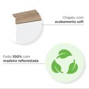 Ver imagem 7 de Guarda Roupa Infantil 4 Portas 2 Gavetas Retrô Theo Espresso Móveis Branco/Jequitibá HP
