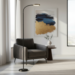 Luminaria de Piso Curva Abajur de Chão Articulado Led Piso 3 Cores de Luz e 10 Intensidades