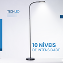 Ver imagem 5 de Luminaria de Piso Curva Abajur de Chão Articulado Led Piso 3 Cores de Luz e 10 Intensidades