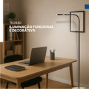 Ver imagem 2 de Luminaria de Piso Curva Abajur de Chão Articulado Led Piso 3 Cores de Luz e 10 Intensidades