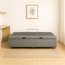 Ver imagem 4 de Cama Box Solteiro Baú Suede Cinza – 88x188x35