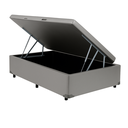Ver imagem 2 de Cama Box Solteiro Baú Suede Cinza – 88x188x35