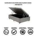 Ver imagem 5 de Cama Box Solteiro Baú Suede Cinza – 88x188x35