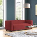 Ver imagem 1 de Sofá Namoradeira Amsterdam 1,40m Suede Bordo - Inova Decorações