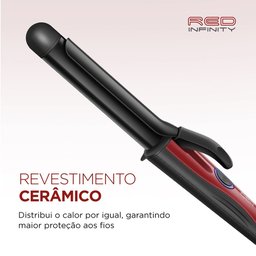 Modelador de Cachos Mondial Infinity EM-12 Preto/Vermelho - Bivolt - 2