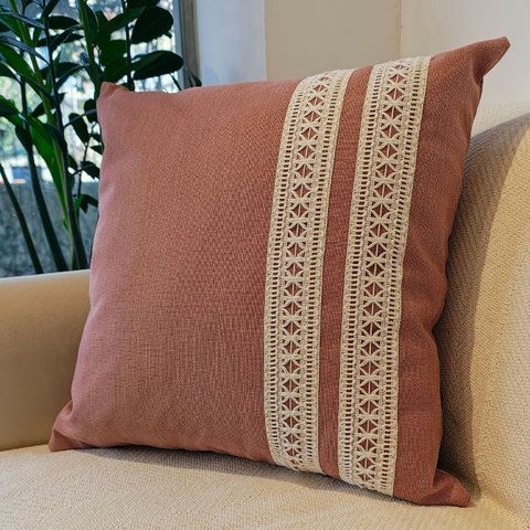 Capa de Almofada Atelier Renda Rosé 45x45