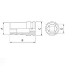 Ver imagem 2 de Soquete de Impacto Sextavado Longo em Aço Cromo Molibdênio 27 Mm - Encaixe 1-2\'\' Tramontina