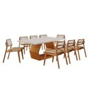 Ver imagem 4 de Conjunto de Jantar Ane 8 Lugares Tampo MDF Cadeiras Eva Premium Imbuia 220cm Mobillare