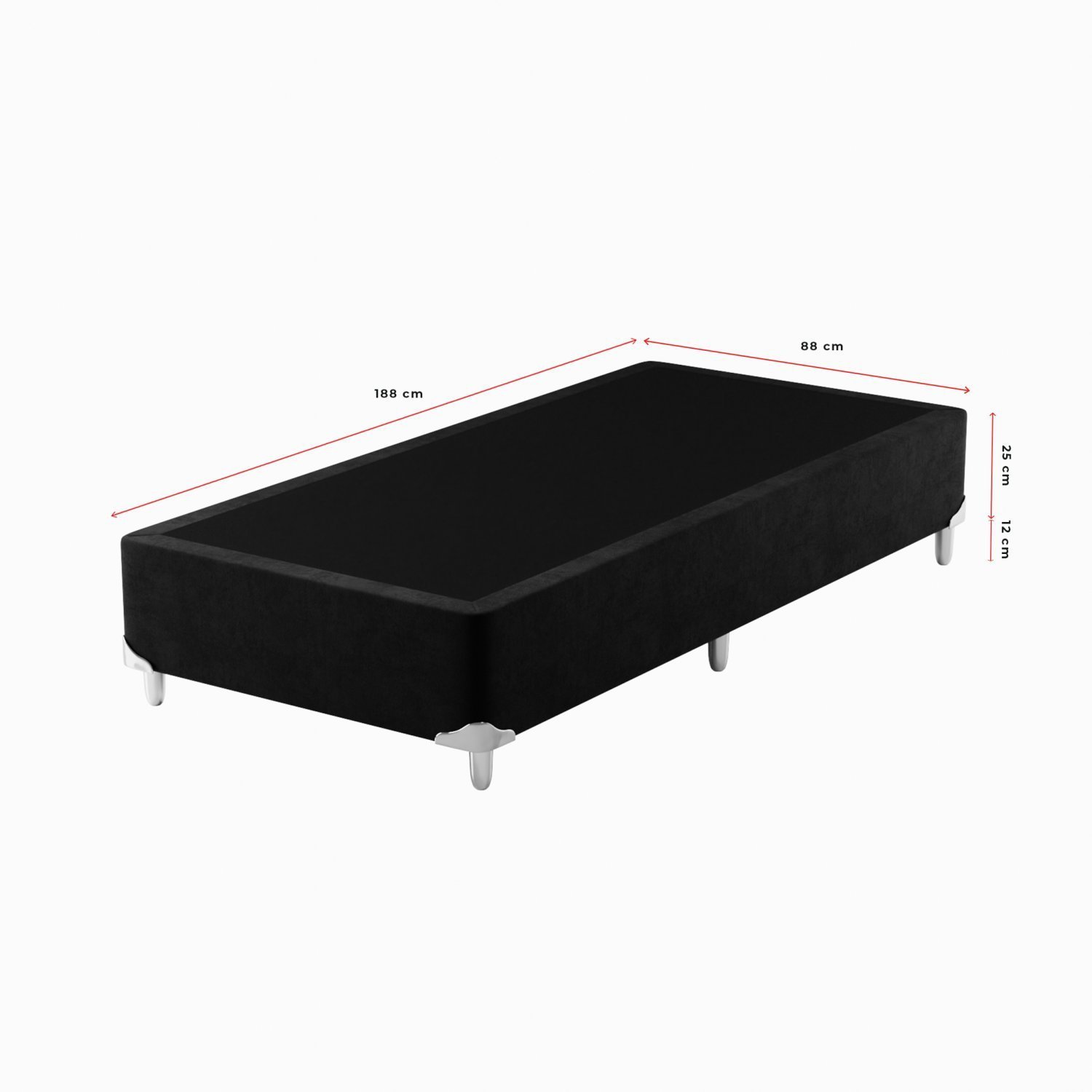 Base Box Solteiro 88cm x 188cm x 37cm - 3