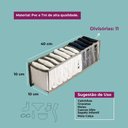 Ver imagem 2 de Kit 2 Colmeias Organizadoras de Gaveta 11 Nichos 10x40x10 Cor:cinza Claro
